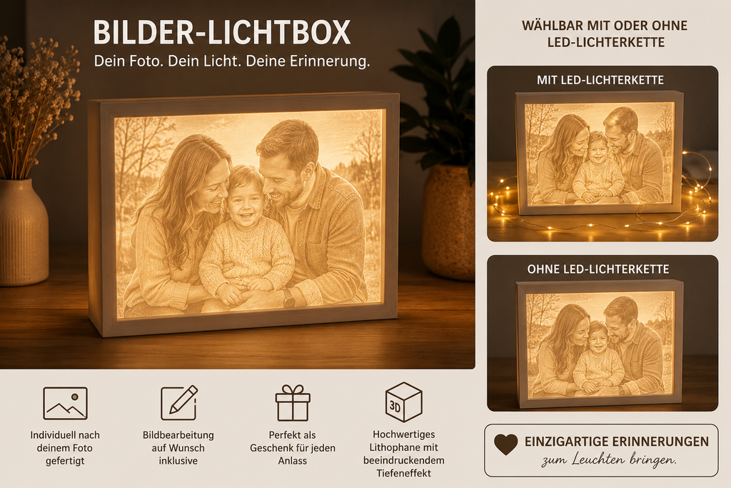 Personalisierte Lithophane Lichtbox