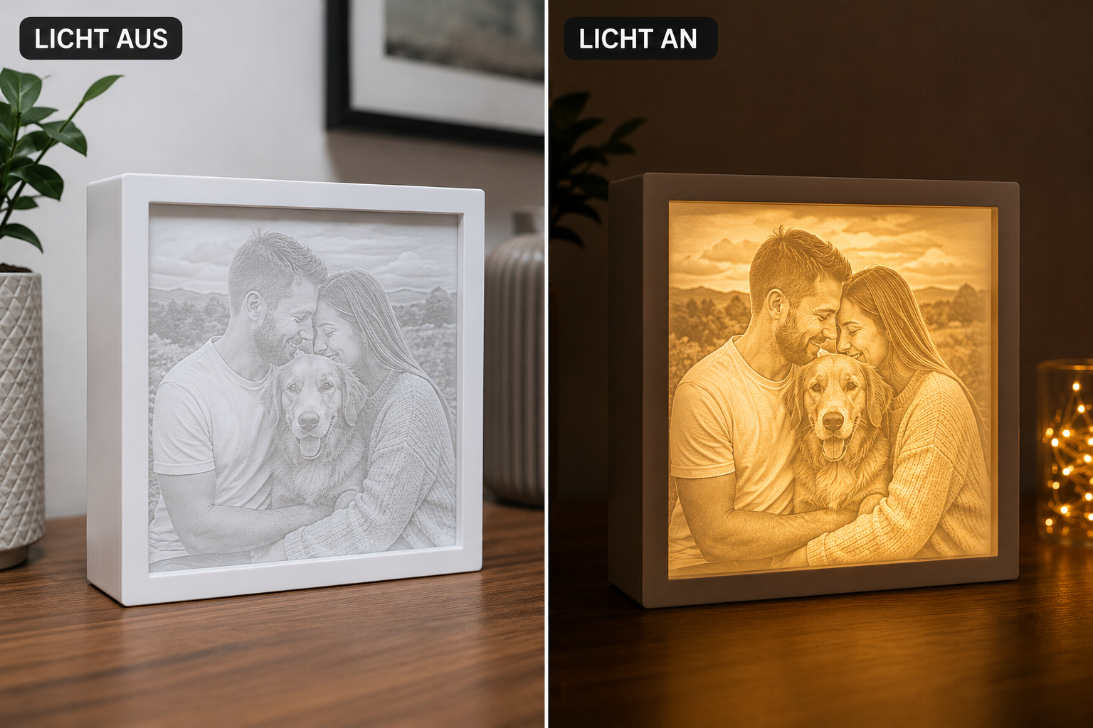 Personalisierte Lithophane Lichtbox